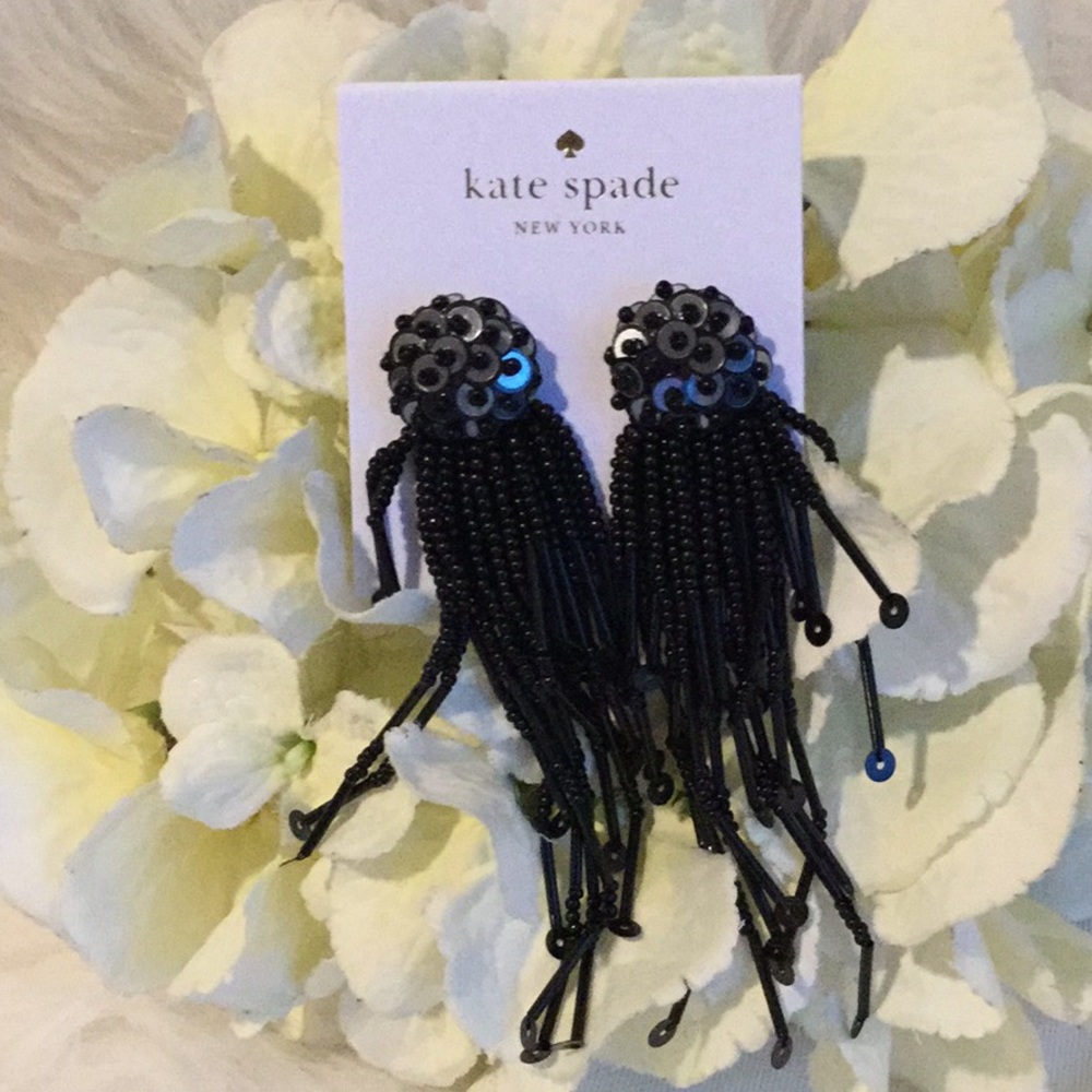 Kate Spade Sequin and Bead Tassel Earrings NWT - Picture 2 of 4
